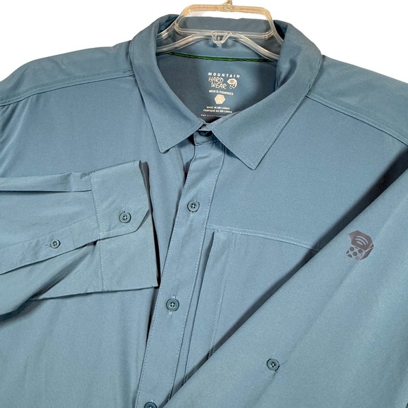 Mountain Hardwear Other - Mountain Hardwear Men's Long Sleeve Button Up Shirt Blue XL Outdoor Performance